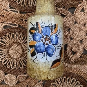 70’s French St Clement Ceramic bottle vase